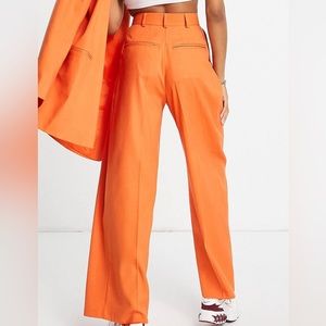 Topshop Relaxed Pant in Orange